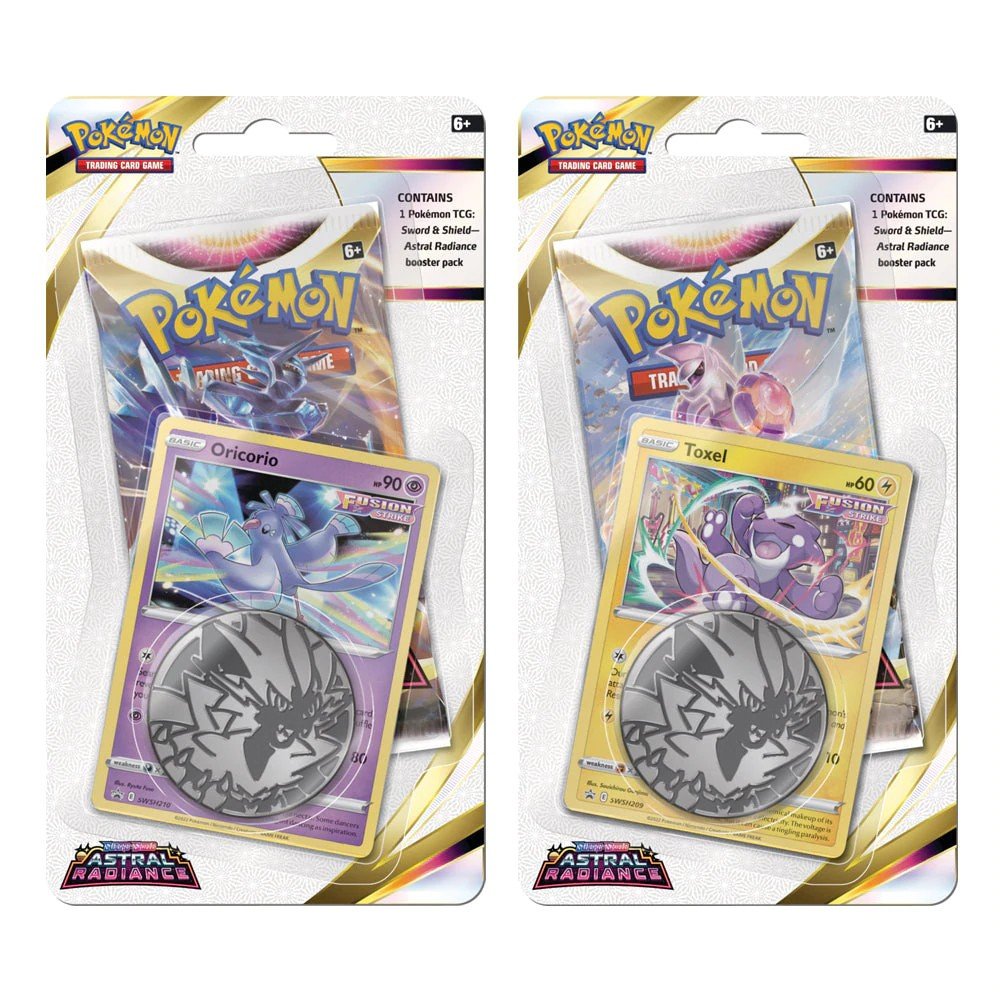 Pokemon Sword & Shield Astral Radiance Toxel Checklane BLISTER Pack  (Booster Pack, Promo Card & Coin) 