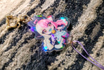 Nekko double sided Cracked Holo acrylic Keychain