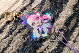 Nekko double sided Cracked Holo acrylic Keychain