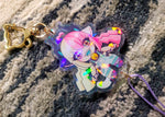 Nekko double sided Cracked Holo acrylic Keychain